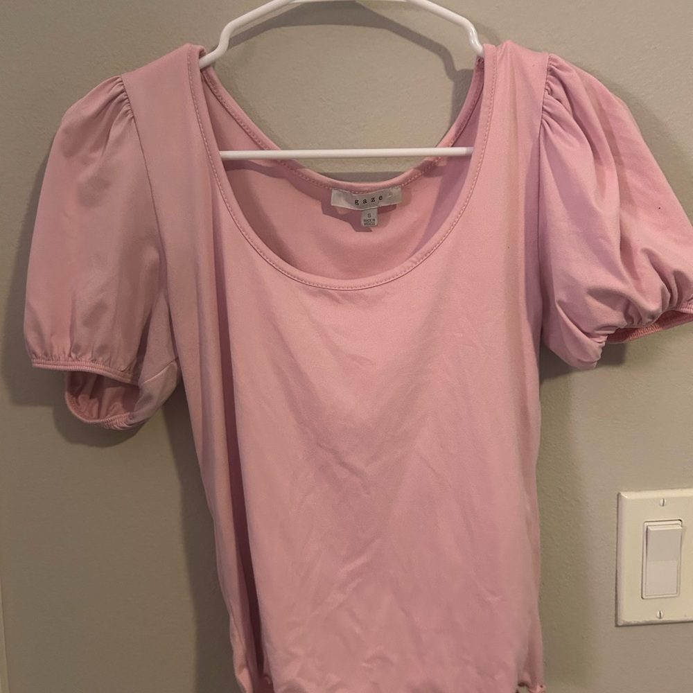 Gaze Pink Puff Sleeve Blouse